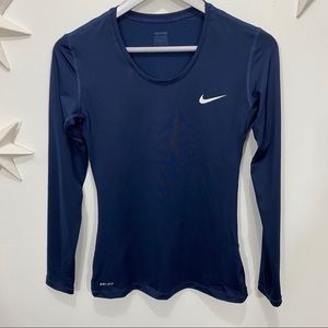 Nike pro dry fit blue top